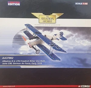 Corgi 1/48 AA37802 Albatros D.V, Freidrich Ritter von Roth, Jasta 23B, 1918 - Foto 1 di 19