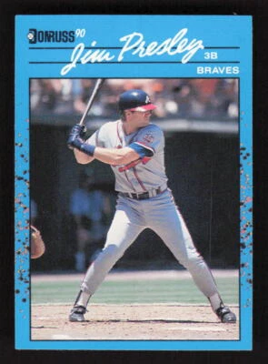 1990 Donruss Best of the NL  #37 Jim Presley  Atlanta Braves - Image 1 of 2