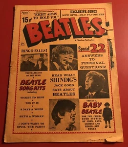 1965 The BEATLES Charlton Publication Hit Songs Magazine #5 John Lennon Ringo - Picture 1 of 6