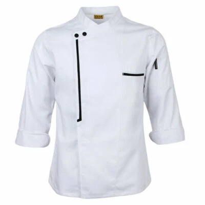 Men Women Long Sleeve Hotel Kitchen Apparel Chef Jacket Coat Uniform - Image 1 of 4