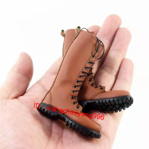 1/6 Scale Men's Shoes High Boots Lace-up Boots Model for 12" Action Figure Doll