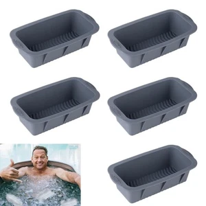 5Pcs Extra Large Ice Block Mold, Grey Silicone Ice Block Molds for Ice Bath T... - Picture 1 of 6