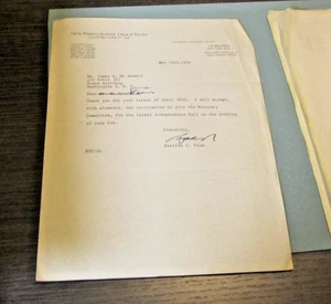 1959 Bartley Crum Hollywood Ten Paul Robeson Lawyer Autogramm handsignierter Brief - Bild 1 von 3