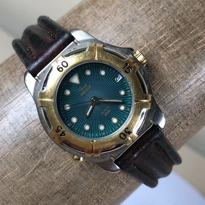 Reloj De Colección Timex Mujer CR1216CELL Vestido Indiglo Cuero Marrón Cuarzo 28mm 6 3/4" Foto 1 de 4