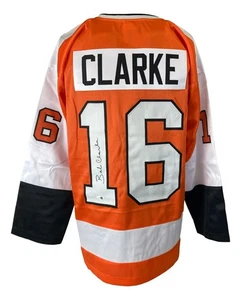 Bob Clarke Philadelphia Signed Orange Hockey Jersey JSA QR Hologram - Picture 1 of 3