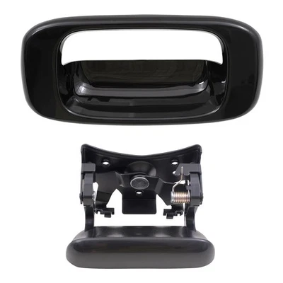 Juego de 2 piezas de manija de puerta trasera con bisel de ajuste para camioneta Sierra Silverado 99-07 Foto 1 de 4