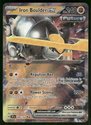 Iron Boulder ex - 099/162 Double Rare Holo NM Pokemon SV05: Temporal Forces - Image 1 of 2