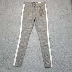 Icon Amsterdam Hose Herren 30 Grau The Viera Trouser Karo Bein Streifen Stretch Neu mit Etikett - Bild 1 von 11