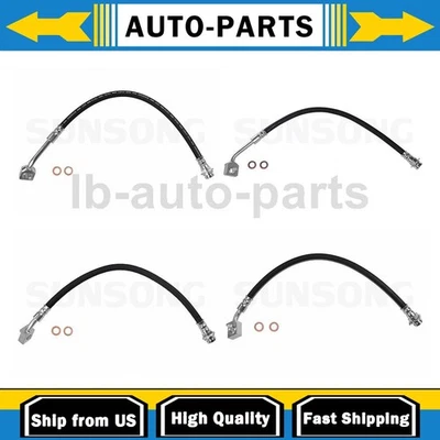 4x Manguera de freno delantera trasera para 2007 2008 2009 2010 Saturn Outlook 3,6 L Foto 1 de 4