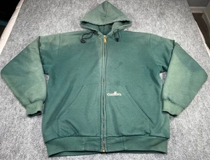 Vintage Carhartt Jacke L Hunter Green K129 HTG Thermo gefüttert Full Zip Hoodie 90s - Bild 1 von 7