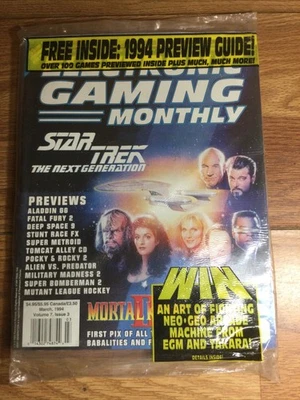 Electronic Gaming Monthly EGM 56 March 1994 Star Trek The Next Generation Sealed - Image 1 of 4