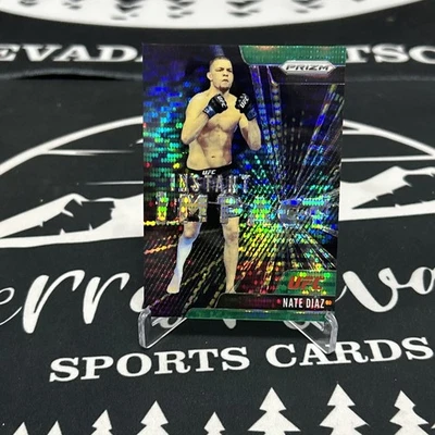 2021 Panini Prizm UFC Instant Impact Nate Diaz Green Pulsar Prizm /25 #1 Debut - Image 1 of 2