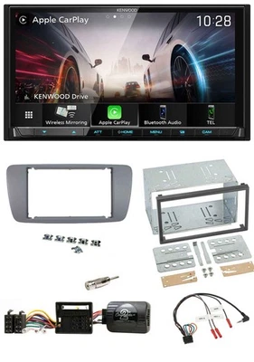 Kenwood Lenkrad 2DIN USB DAB Bluetooth Autoradio für Seat Ibiza ab 08 conemaragr - Bild 1 von 4