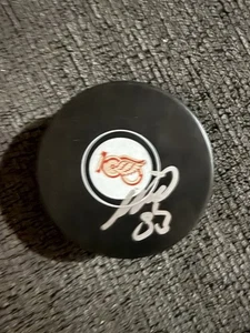 Mo Seider Signed Red Wings Centennial Puck  W/COA - Picture 1 of 1