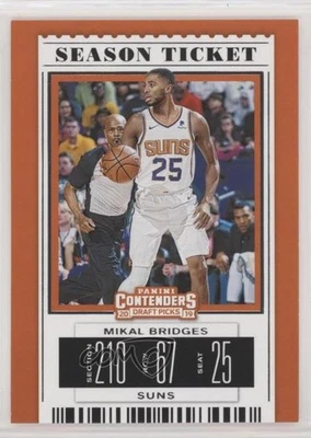 2019-20 Panini Contenders Draft Picks Season Ticket Mikal Bridges (White Jersey) - Image 1 of 2