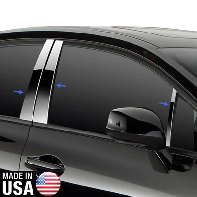 TYGER For 96-03 Mitsubishi Galant Stainless Steel Chrome Pillar Post Trim 6PC - Image 1 of 4