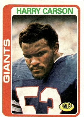1978 Topps Harry Carson New York Giants #393 - Image 1 of 2