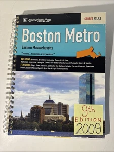 Boston Metro Eastern Massachusetts Street Atlas 2009 Kappa American Map MA Guide - Picture 1 of 24