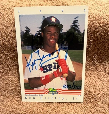Clásico Mejor Liga Menor 1992 - Ken Griffey Jr autógrafo 1.002/3.100 Foto 1 de 4