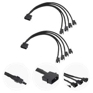 2 PCS 4Pin -Lüfter -Expansionskabel Verlängerungskabel Lüfter-Splitter - Afbeelding 1 van 12