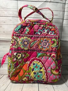 Borsa pranzo Vera Bradley rosa vortice paisley 8" x 10" cotone trapuntato borsa pranzo - Foto 1 di 4