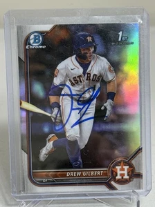 2022 Bowman Chrome Draft Refractor - Drew Gilbert Signed Auto IP Giants Vols - Picture 1 of 2