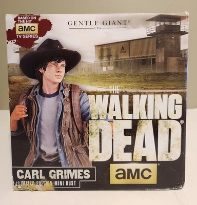 Mini Busto Estatua Walking Dead Carl Grimes (2014 Gentle Giant) DAÑADO VER DESC Foto 1 de 4