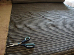 10M COBAIN STRIPE DESIGNER CURTAIN UPHOLSTERY FABRIC £4.99/METER - Picture 1 of 4