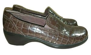 Clarks Bendables Croc Print Slip-on Loafer #39378 Women's Size 7.5 M, MSRP $138