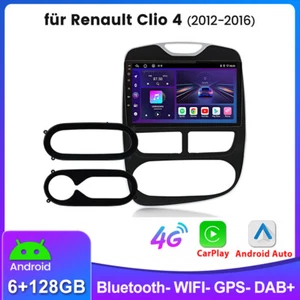 6+128G Android 13 Carplay Autoradio Für Renault Clio IV 2012-2016 DAB GPS NAV FM - Bild 1 von 13