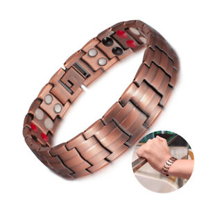 Pure Copper Energy Bracelet Men's Germanium Therapy Magnetic Bracelet