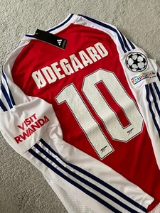 Odegaard Arsenal Home Jersey 24/25 UCL Champions League Patch Adidas Long Sleeve - Picture 1 of 16