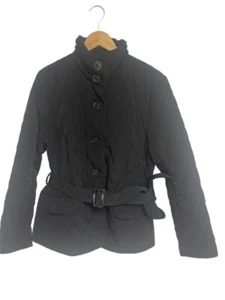 Geoffrey Beene Black Outerwear Jacket Women's Size Large Button up with Belt - Picture 1 of 10