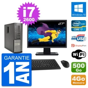 PC DELL 990 SFF Bildschirm 27 " Intel i7-2600 RAM 4Go Festplatte 500Go Windows - Bild 1 von 3