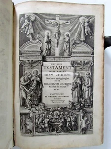 1614 BIBLE in DUTCH BIBLIA NEEERLANDICA NEW TESTAMENT antique FOILO - Picture 1 of 12