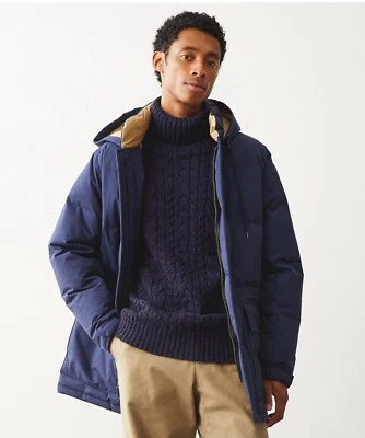 Todd Snyder Japanese Mid Down Parka Jacket Quilted Puffer Coat Sz M Navy $998 - Image 1 of 4
