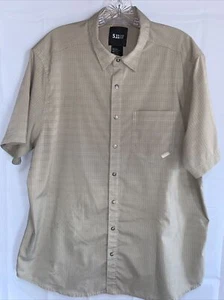 5.11 Tactical Shirt Mens Large Tan Button Up Short Sleeve Breathable. - Picture 1 of 6