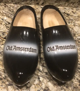 Old Amsterdam Cheese Carved Holland Wooden Shoes - Picture 1 of 12