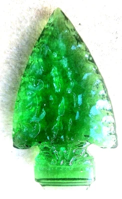 Arrowhead Indian Green Key Lime Solid Glass Wilkerson