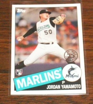 2020 Topps Series 1 Jordan Yamamoto 1985 35th Anniversary Rookie Card 85-58      - Image 1 of 2