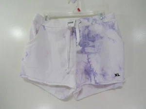 Nuevos Pantalones Cortos Mia & Tess Talla XL Púrpura Blanco Tie Dye Elástico Cordón Cintura - Imagen 1 de 3