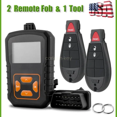 Llavero de control remoto de 2 entradas para Dodge Grand Caravan 2008-2019 + programador Foto 1 de 4