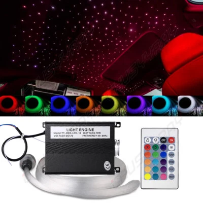 RGBW LED Car Headliner Roof Ceiling Star Light Kit Control 300x Fiber Optic - Image 1 of 4