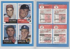 1992 Archives Bazooka Quadracard Smoky Burgess Johnny Mize Preacher Roe #9 HOF