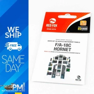 Red Fox QS-32110 1/32 F/A-18C Hornet 3D Acrylic Instrument Panel for Academy - Picture 1 of 8