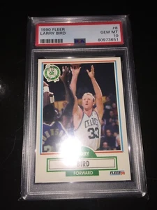 1990 Fleer Larry Bird #8 PSA 10 Boston Celtics - Picture 1 of 6
