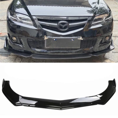 For Mazda MX-5 Miata UNIVERSAL Front Bumper Lip Spoiler Splitter Glossy Black - Изображение 1 из 4