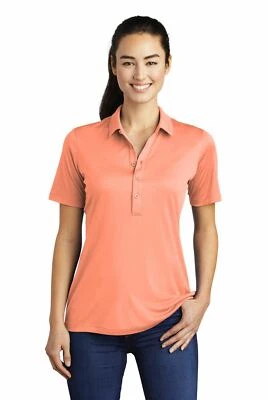 Camiseta polo Sport-Tek para mujer Dri-Fit tapeta de 5 botones protección UV M-LST520 Foto 1 de 3
