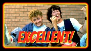 5" Funny Bill & Ted's "TOP!" vinyl aufkleber. 80er Jahre Film Aufkleber 4 Auto, Laptop - Bild 1 von 2