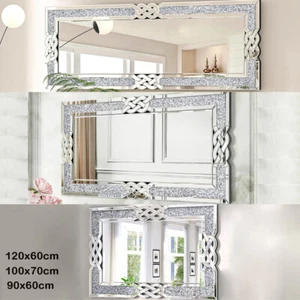 Luxus Wandspiegel Dekospiegel Flurspiegel Hänespiegel mit Diamant glänzend Stil - Bild 1 von 11